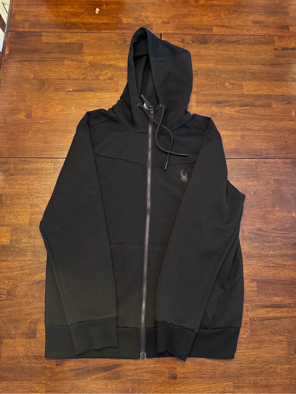Spyder Black Full-Zip Hooded Sweater